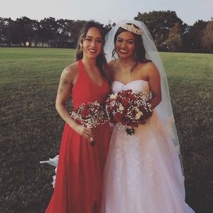 David bridal maxi dress (bridesmaid,prom)